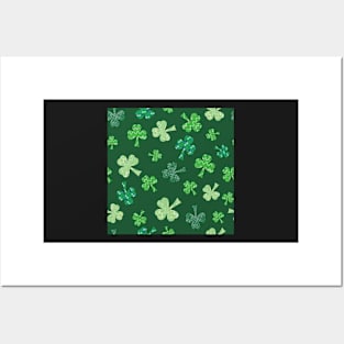 St. Patricks day Shamrock Tumble green Posters and Art